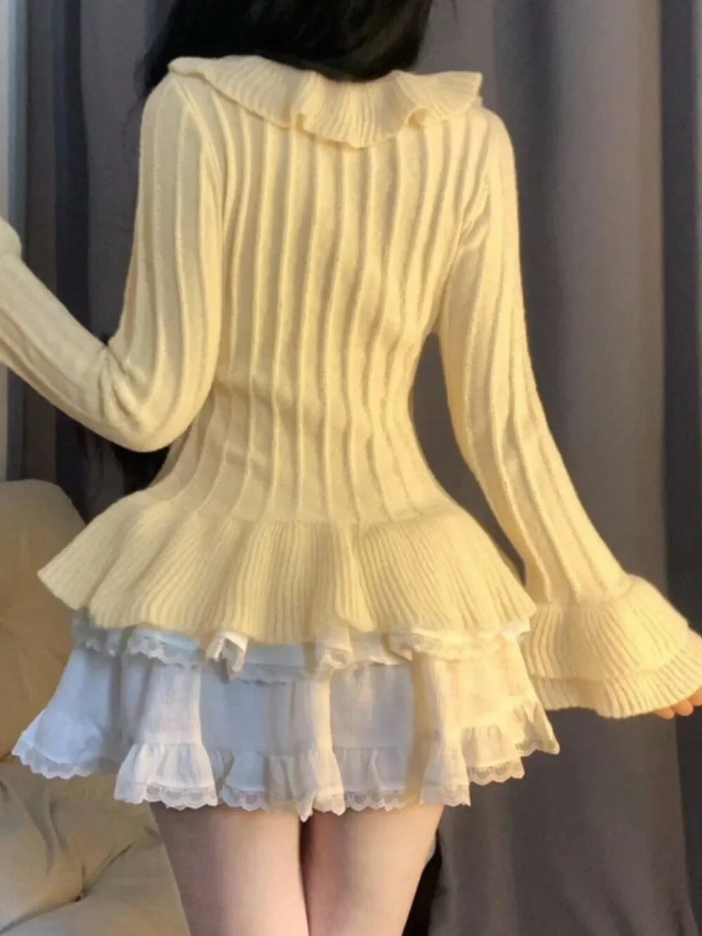 Yellow Casual Women's Knit Top